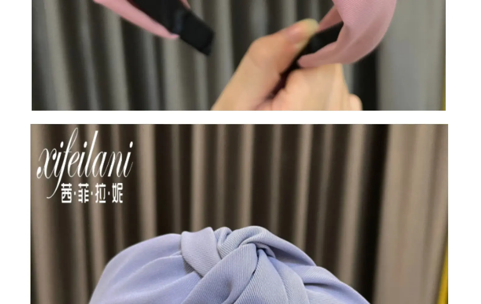 Pure Color Twill Hairband with Wide Edges, 6 Colors — feature 11