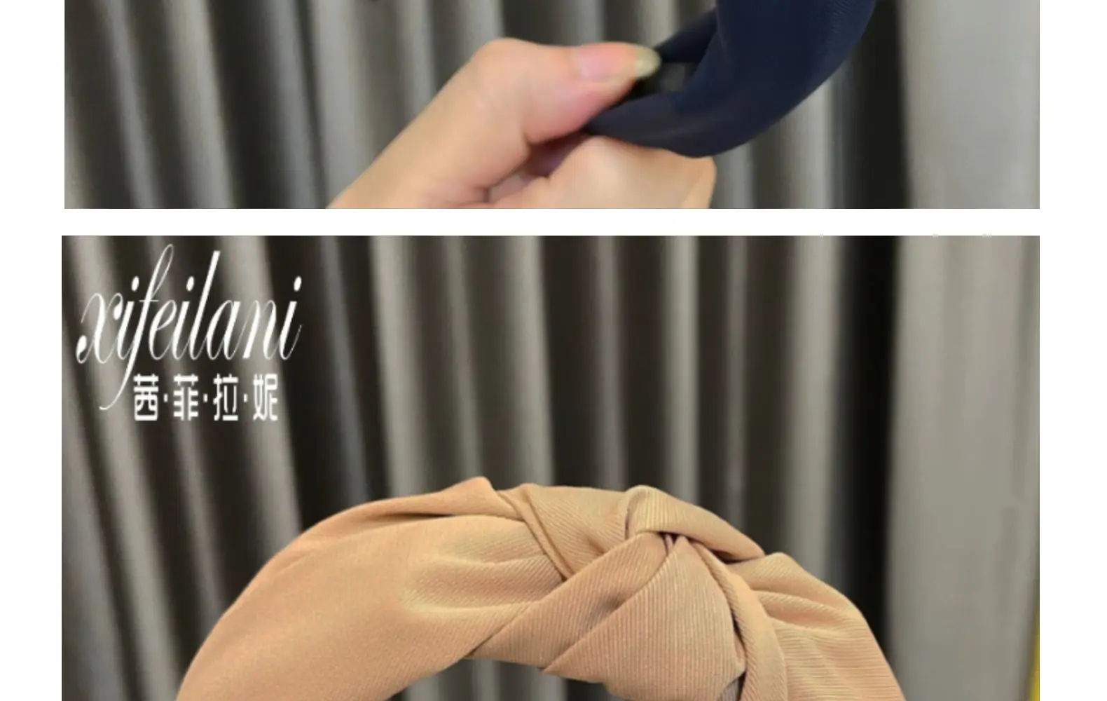 Pure Color Twill Hairband with Wide Edges, 6 Colors — feature 14