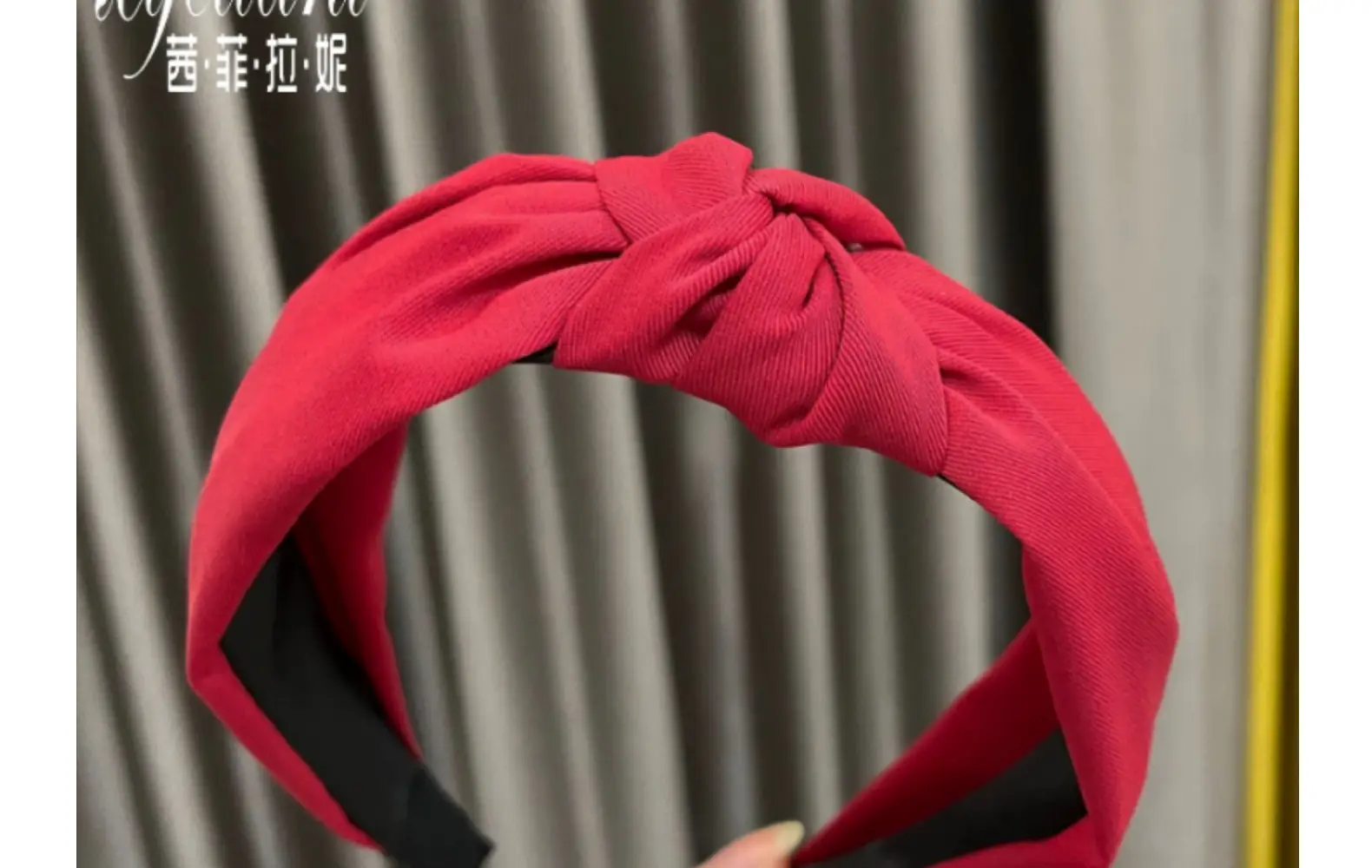 Pure Color Twill Hairband with Wide Edges, 6 Colors — feature 16