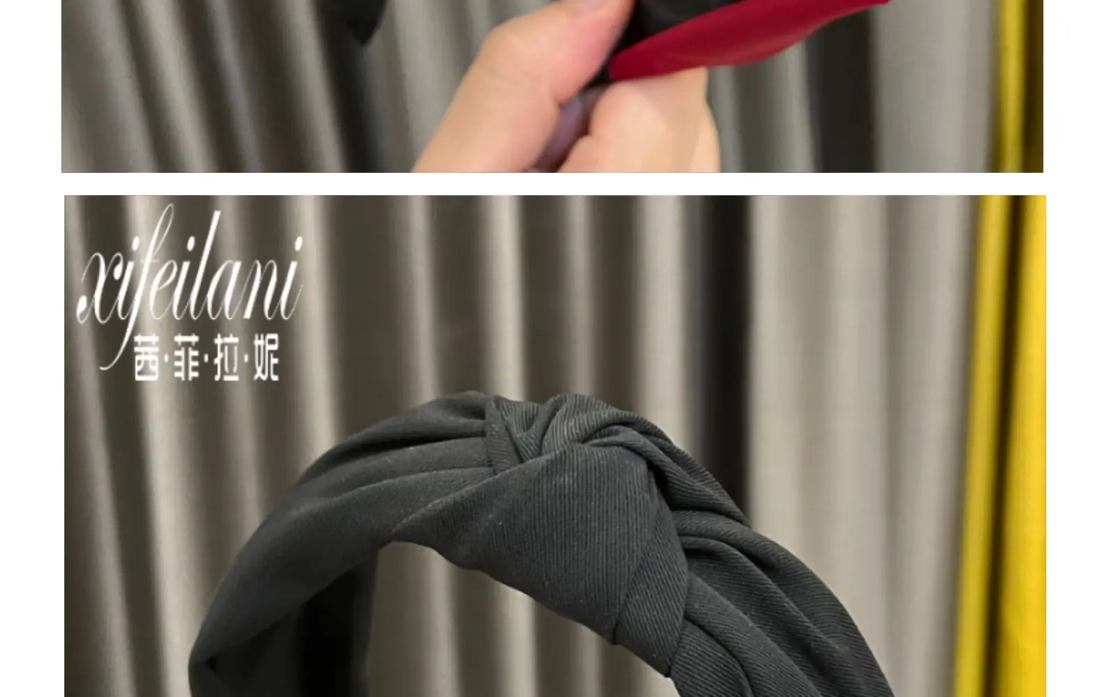 Pure Color Twill Hairband with Wide Edges, 6 Colors — feature 17