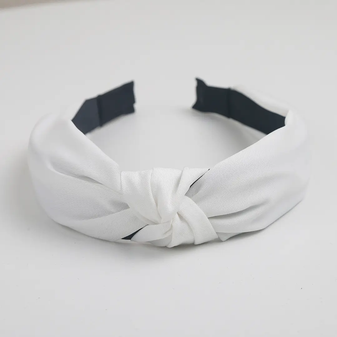 Pure Color Twill Hairband with Wide Edges, 6 Colors - Image 7