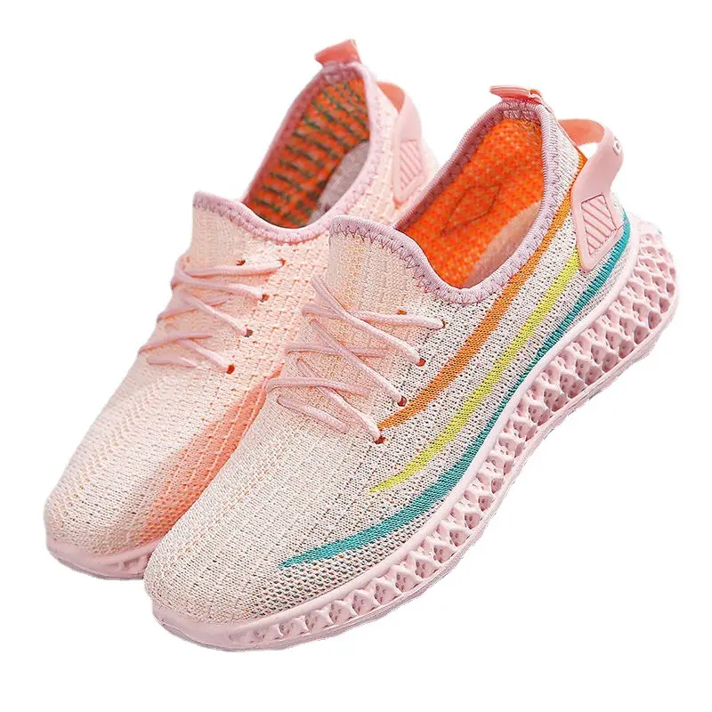 Shoes Women's Spring and Summer New Popular Flying Weaving Breathable sneaker Women's Casual Board Shoes Women's Flat Comfortable Women's Shoes Wholesale - Image 9