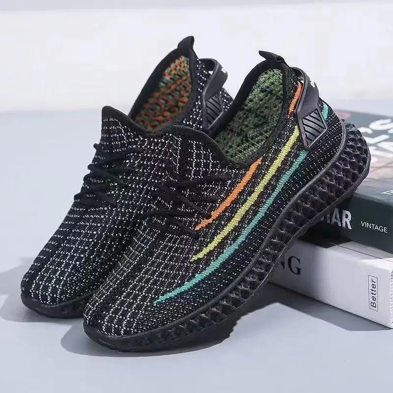 Shoes Women's Spring and Summer New Popular Flying Weaving Breathable sneaker Women's Casual Board Shoes Women's Flat Comfortable Women's Shoes Wholesale - Image 5