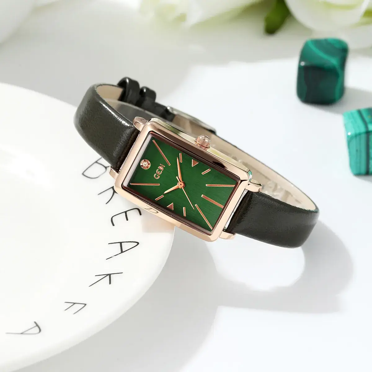 Goldie Women's Watch Green Dial Rose Gold Case - Image 8