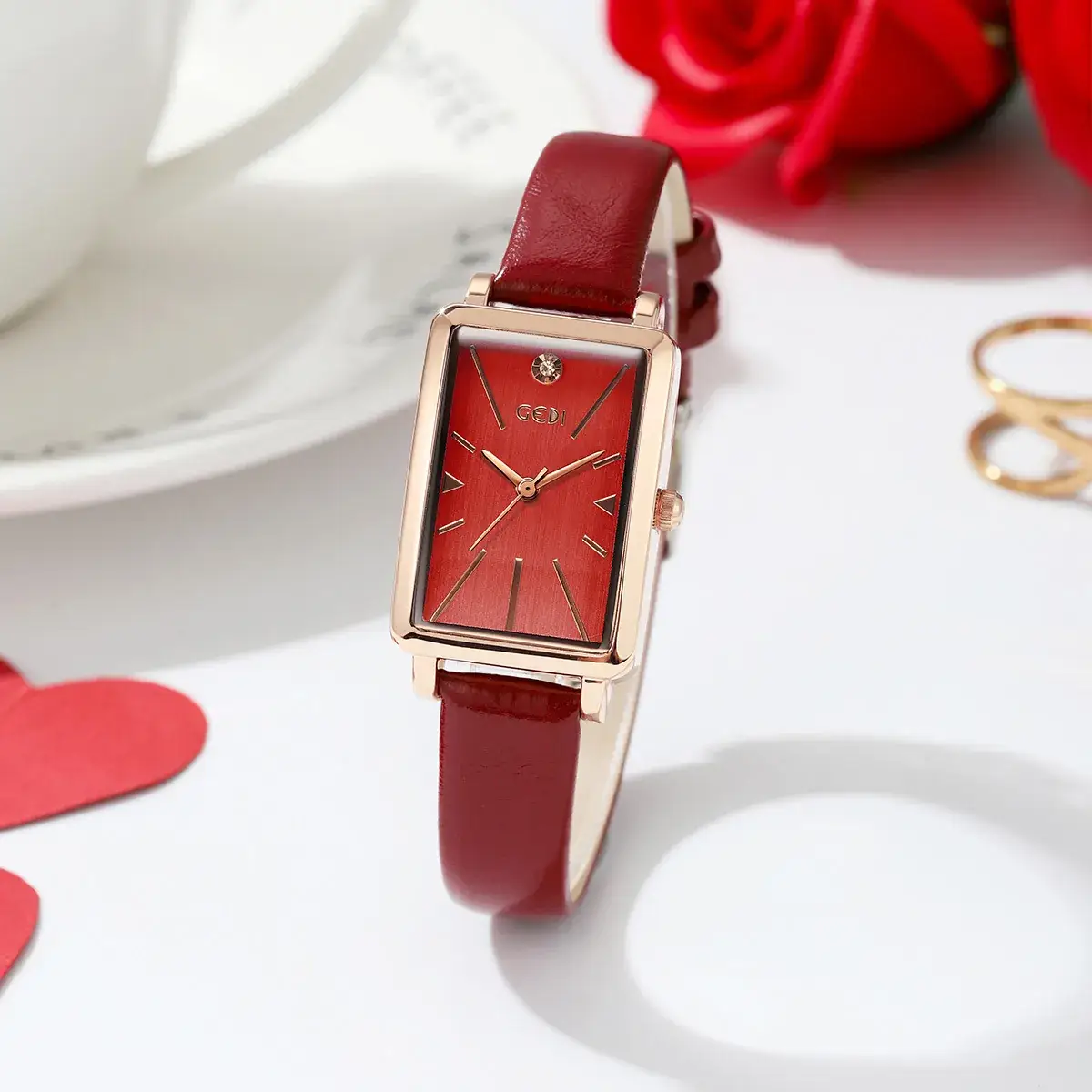 Goldie Women's Watch Green Dial Rose Gold Case - Image 9