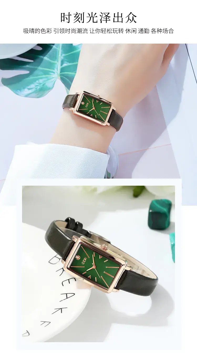 Goldie Women's Watch Green Dial Rose Gold Case — feature 8