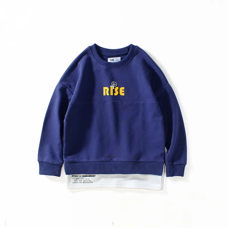 Blue Printed Sweatshirt for Boys Medium to Large