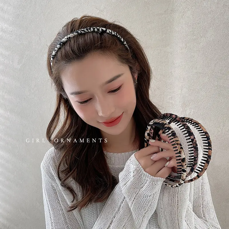 Leopard Print Toothed Headband Women's High Quality - Image 12
