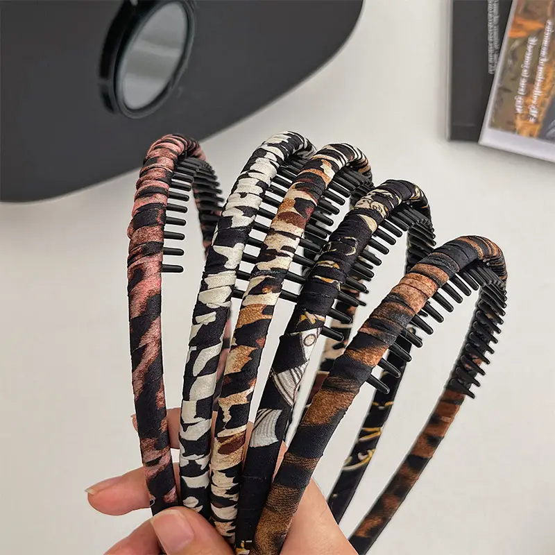 Leopard Print Toothed Headband Women's High Quality - Image 14