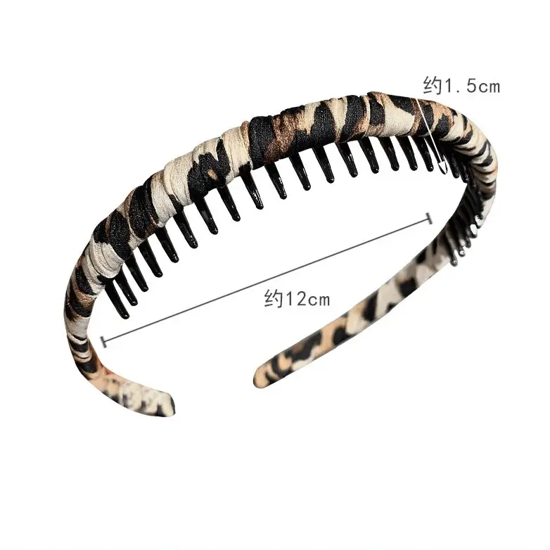 Leopard Print Toothed Headband Women's High Quality - Image 16