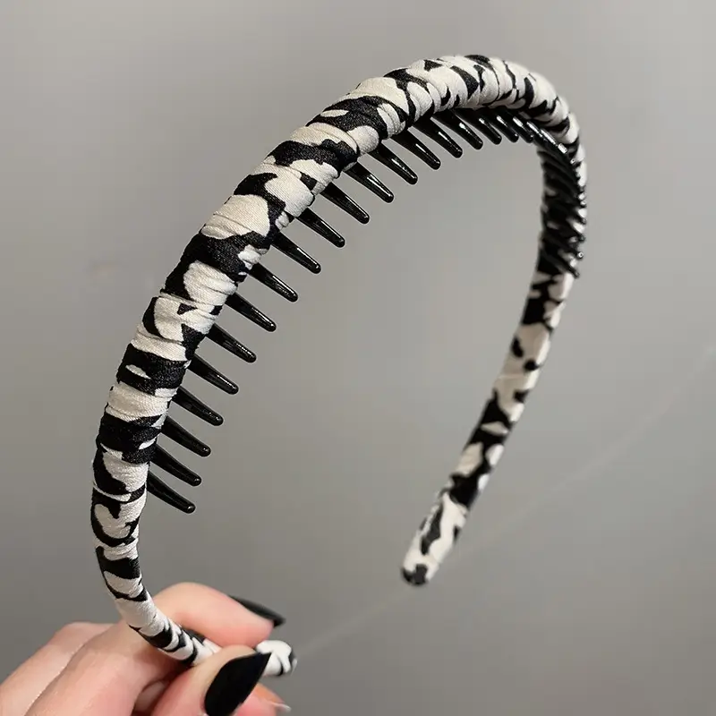 Leopard Print Toothed Headband Women's High Quality - Image 2