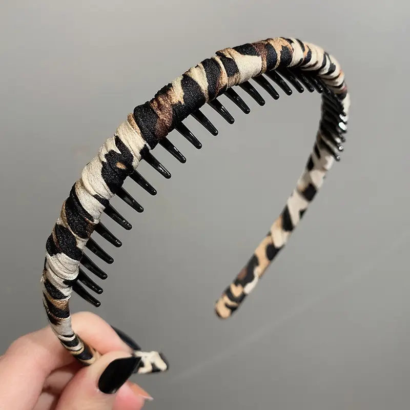 Leopard Print Toothed Headband Women's High Quality - Image 4