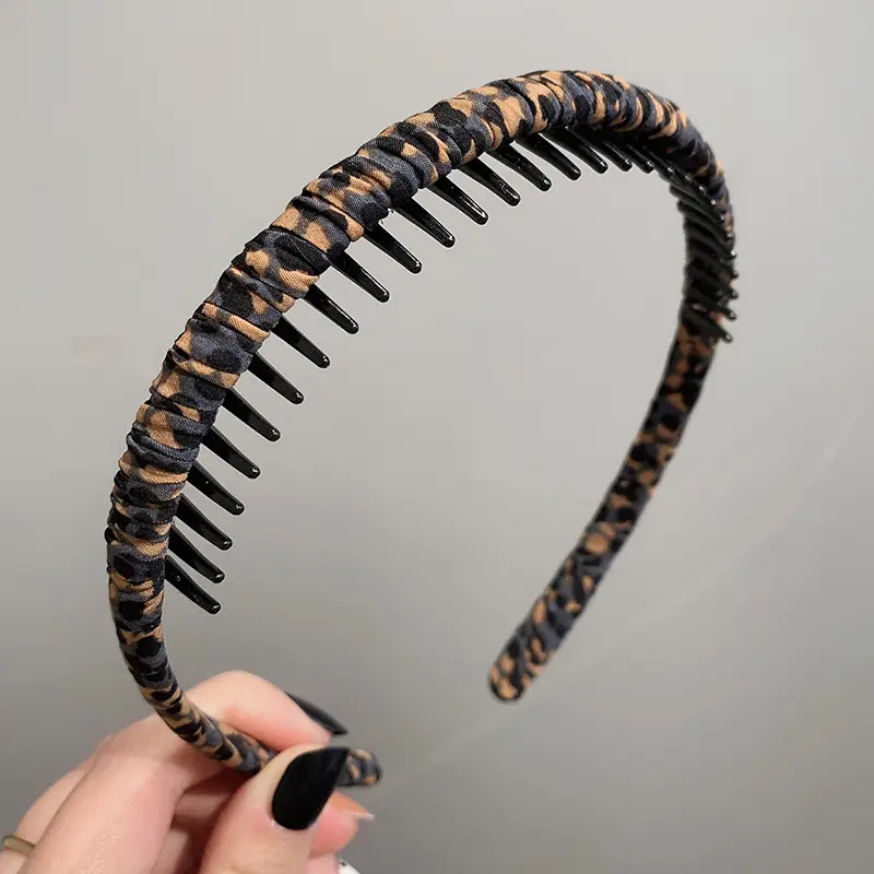 Leopard Print Toothed Headband Women's High Quality - Image 5