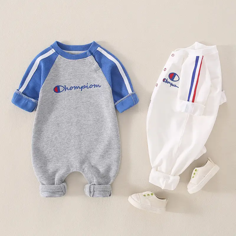 Baby Baby Boy Cotton Long Sleeve Romper White - Image 4