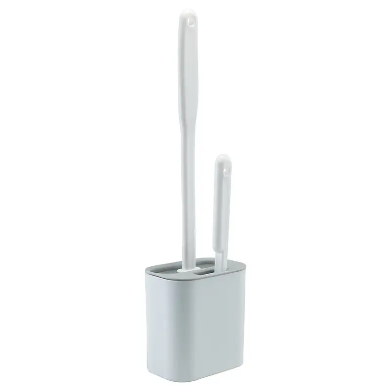 White Silicone Toilet Brush Set for Home Cleaning