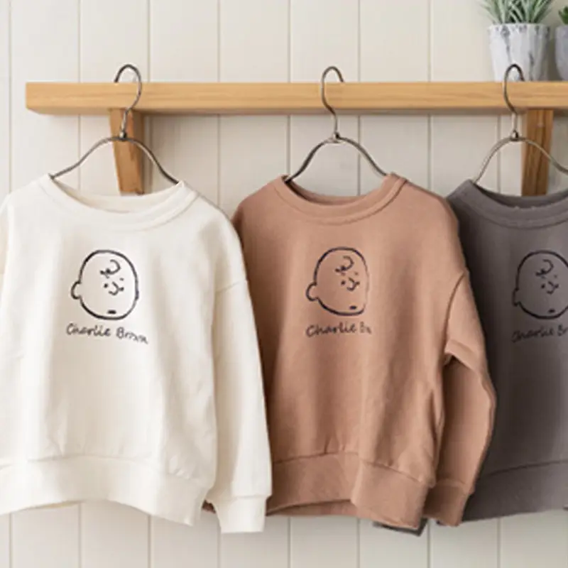 Girls Cotton Sweatshirt Beige Loop Pullover - Image 5