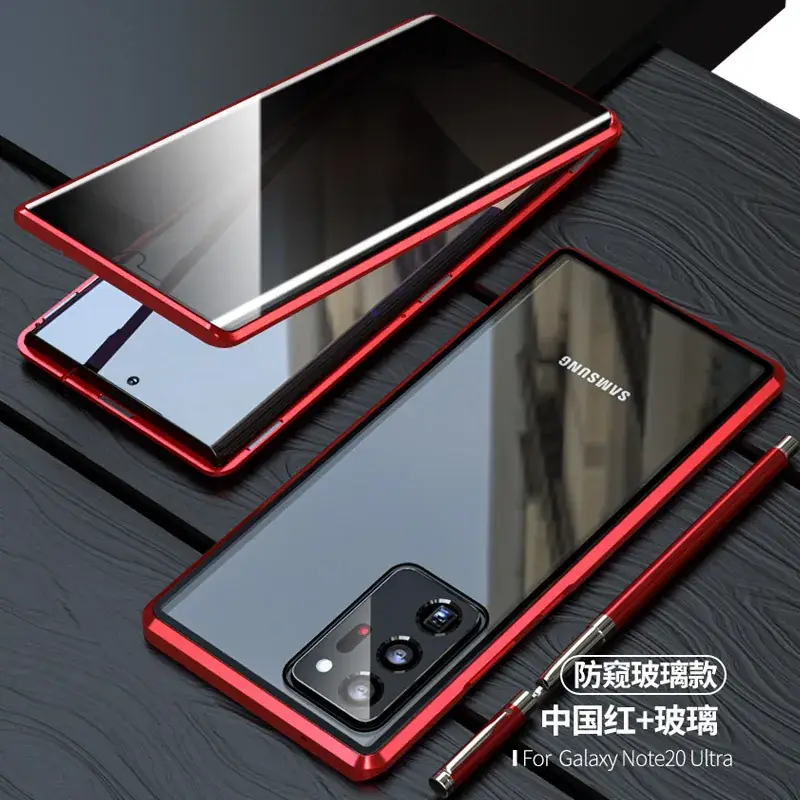 Samsung S25 Ultra Magnetic Metal Phone Case Red - Image 91