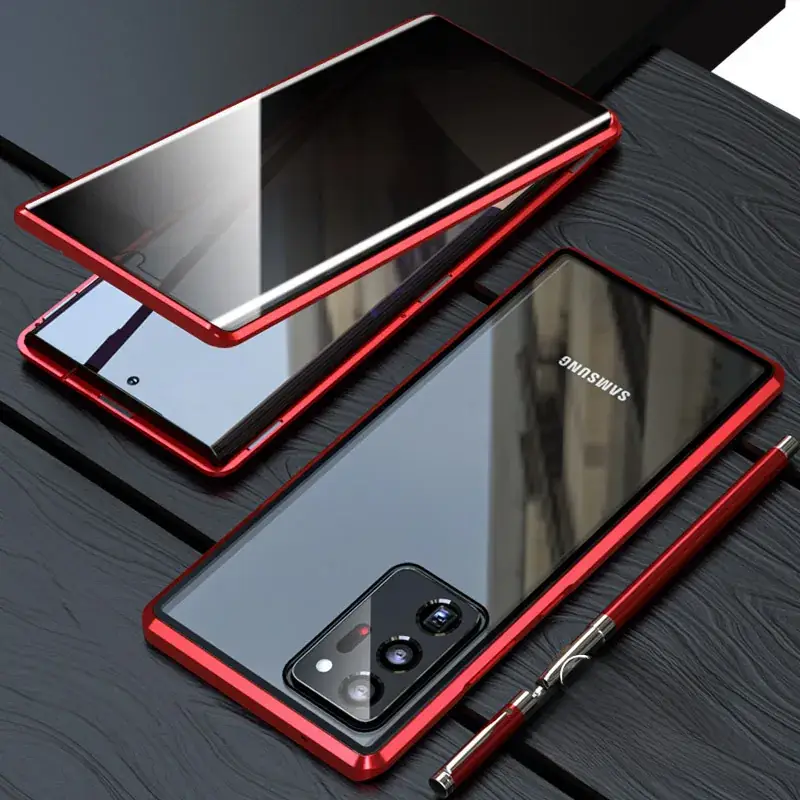 Samsung S25 Ultra Magnetic Metal Phone Case Red - Image 104