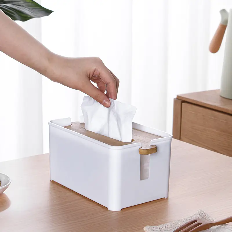 White Floating Cover Tissue Box for Home & Office - Image 5