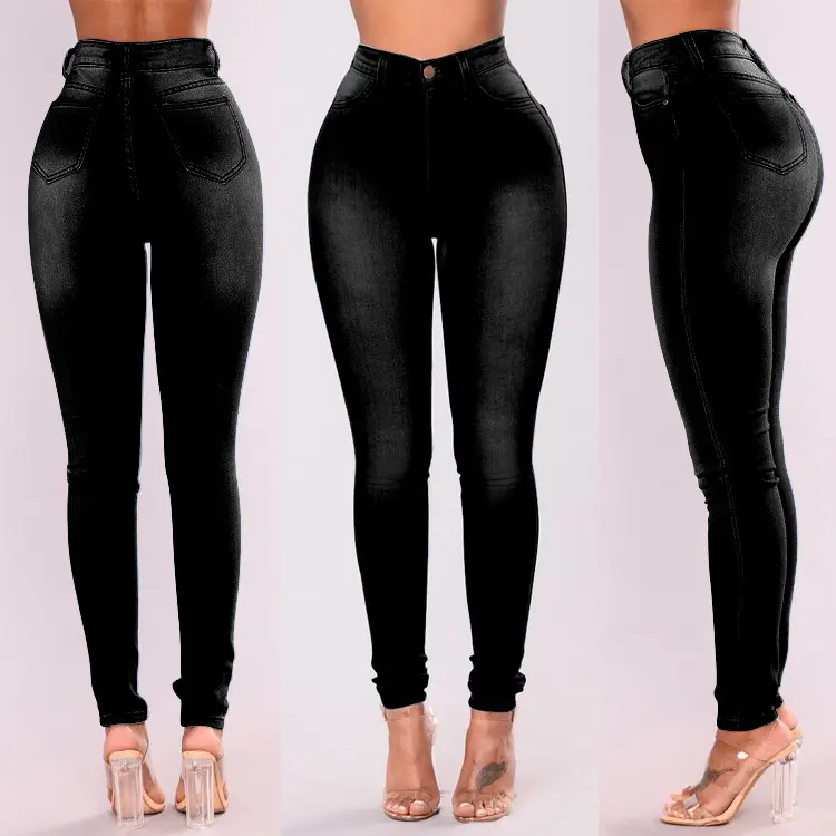 Women Slim Fit Light Blue Denim Leggings — feature 5