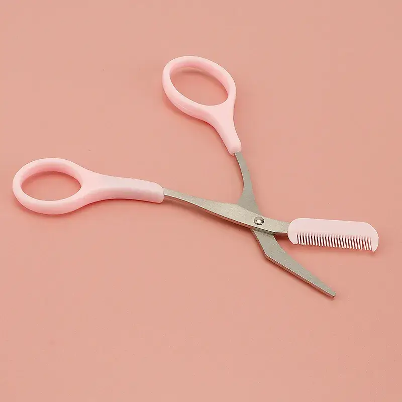 Pink Eyebrow Scissors Set for Beginners - Image 3