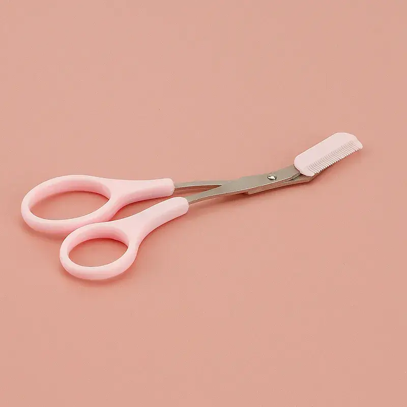 Pink Eyebrow Scissors Set for Beginners - Image 4