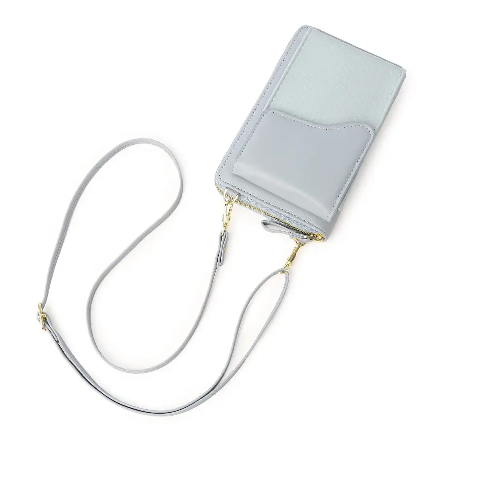 Light Blue Snake Shoulder Crossbody Wallet for Women - Image 6