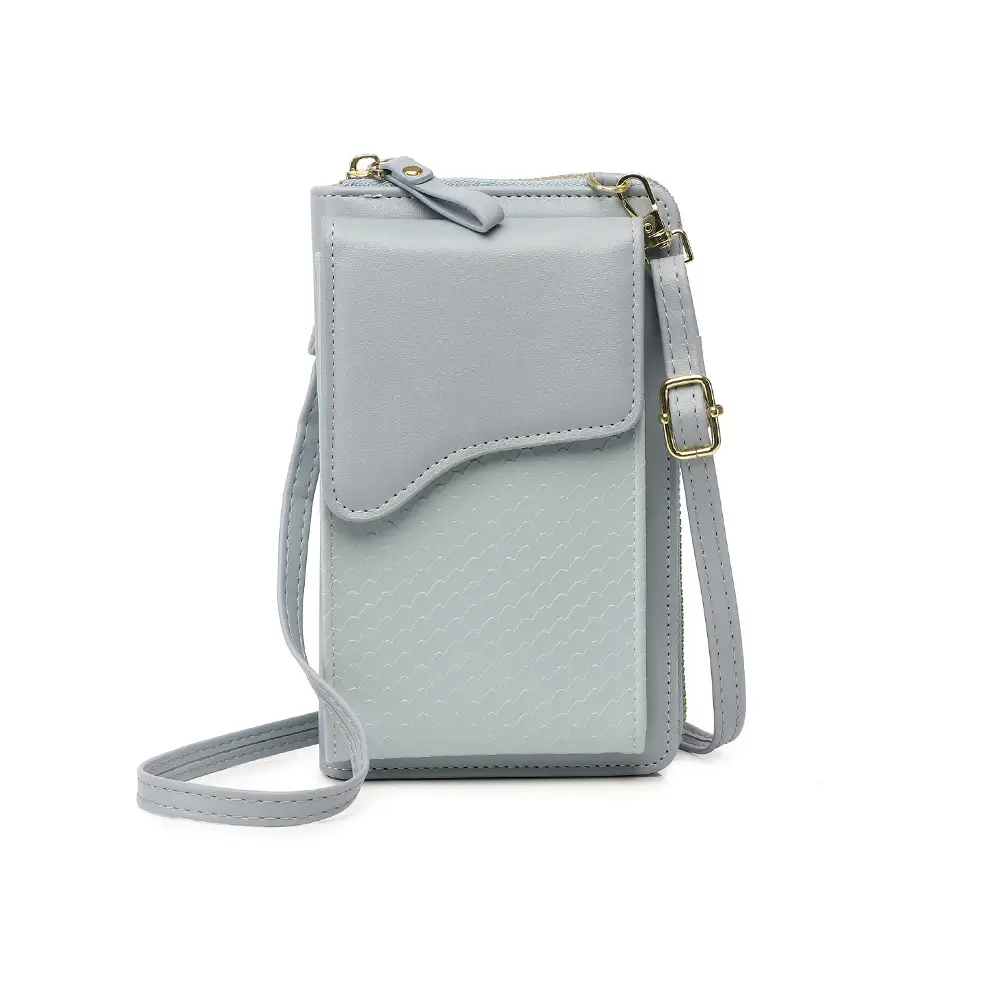 Light Blue Snake Shoulder Crossbody Wallet for Women - Image 7