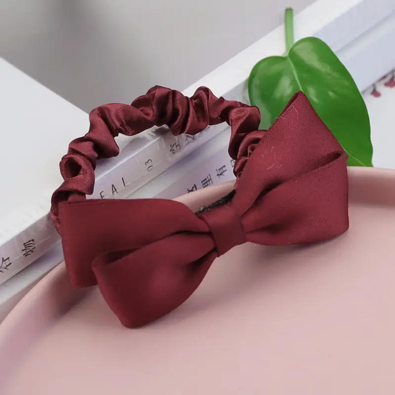 Elegant Ivory Bow Hair Band for Girls - Image 2