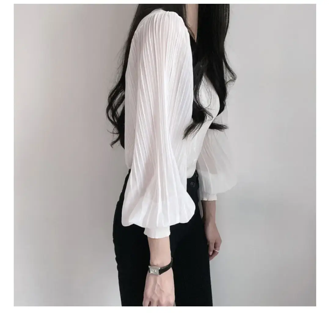 White V-Neck Chiffon Cardigan Women 2023 Summer — feature 6
