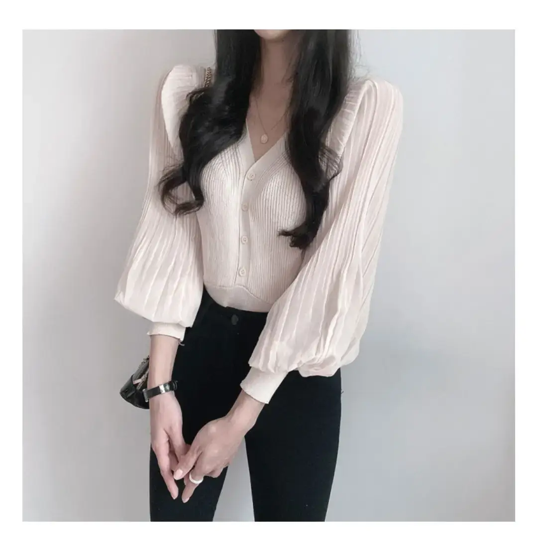 White V-Neck Chiffon Cardigan Women 2023 Summer — feature 8