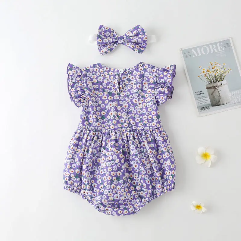 Newborn Floral 2-Piece Suit Pants Set for Girls - Image 3