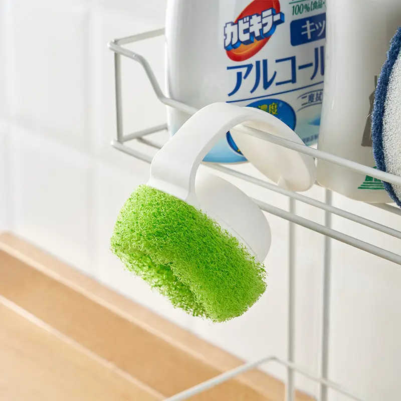Japan KM Hanging Sink Cleaning Brush Scrubbing Pan Brush Storage cleaning appliance - Image 5