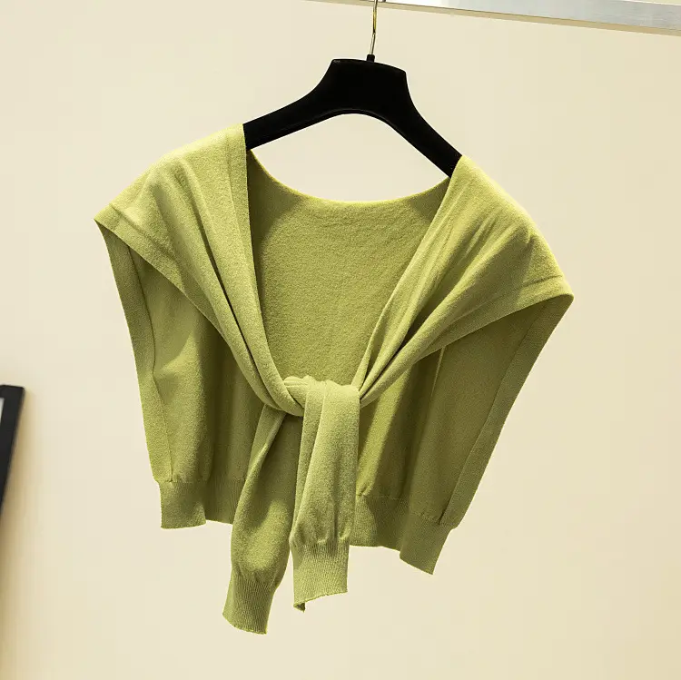 Korean Knot Knitted Women's Shawl Jacket Autumn — feature 22