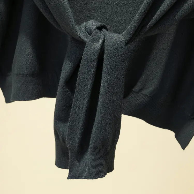 Korean Knot Knitted Women's Shawl Jacket Autumn — feature 29
