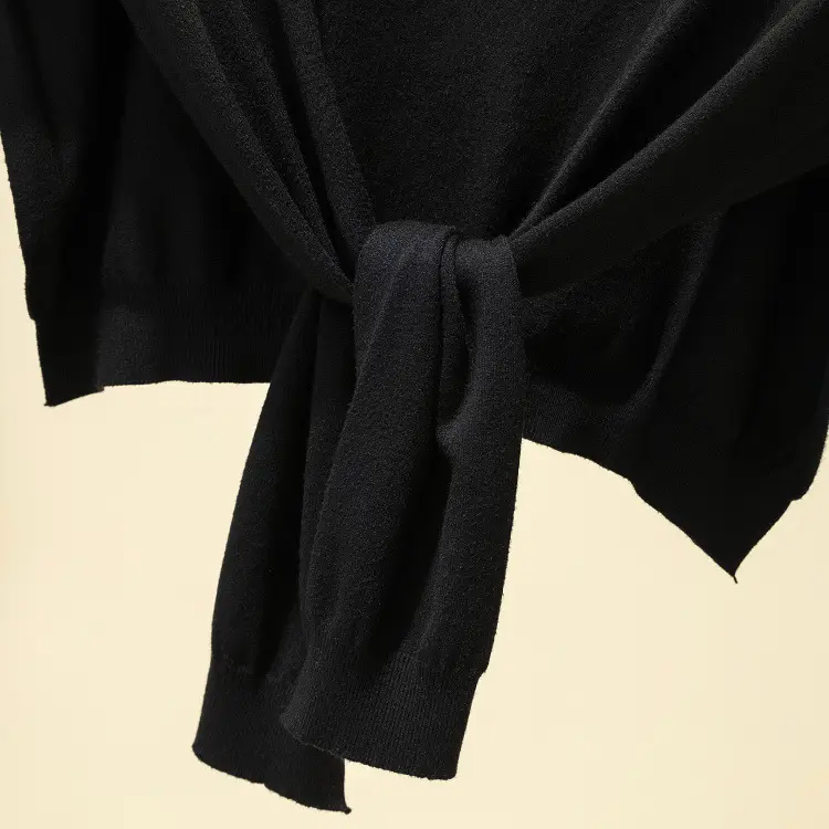 Korean Knot Knitted Women's Shawl Jacket Autumn — feature 32