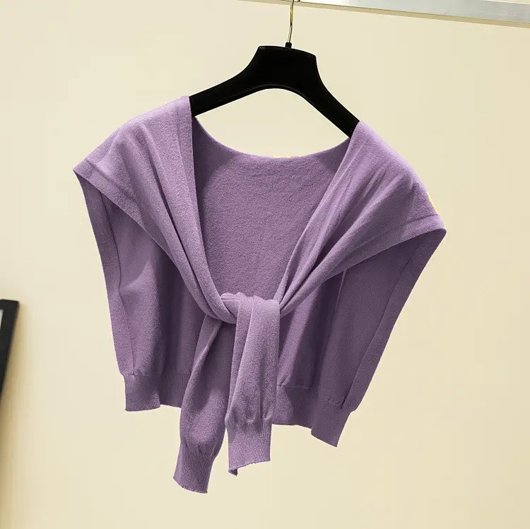 Korean Knot Knitted Women's Shawl Jacket Autumn — feature 36