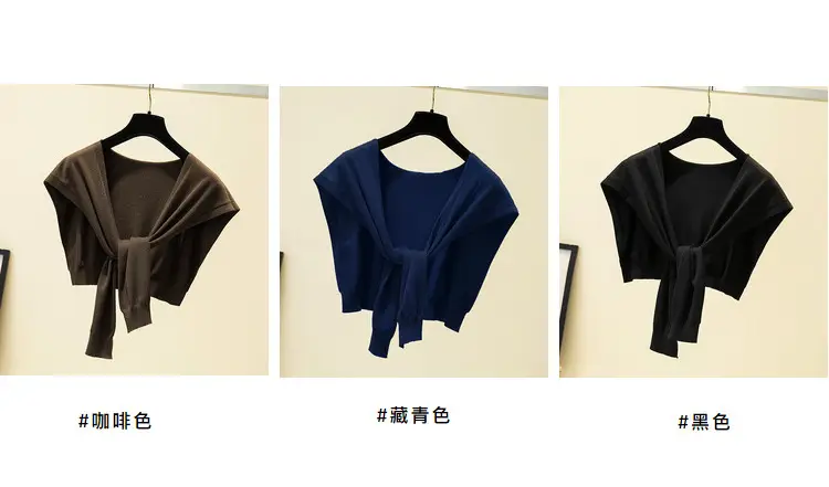 Korean Knot Knitted Women's Shawl Jacket Autumn — feature 8