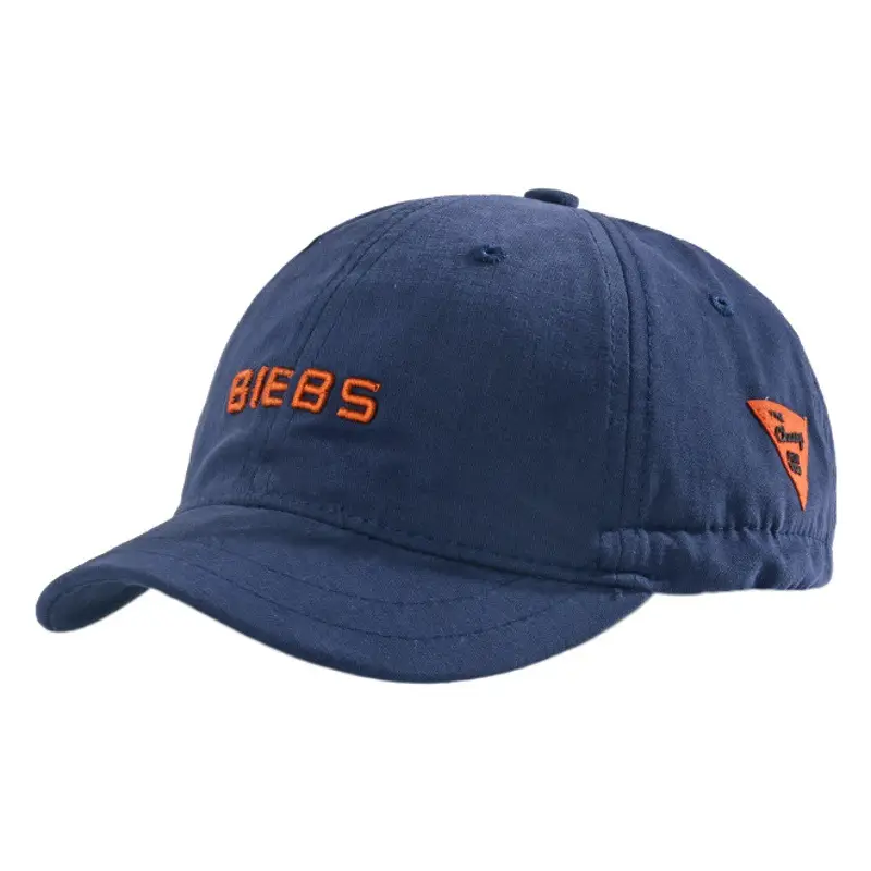 Women's Beige Baseball Cap with Blue Logo