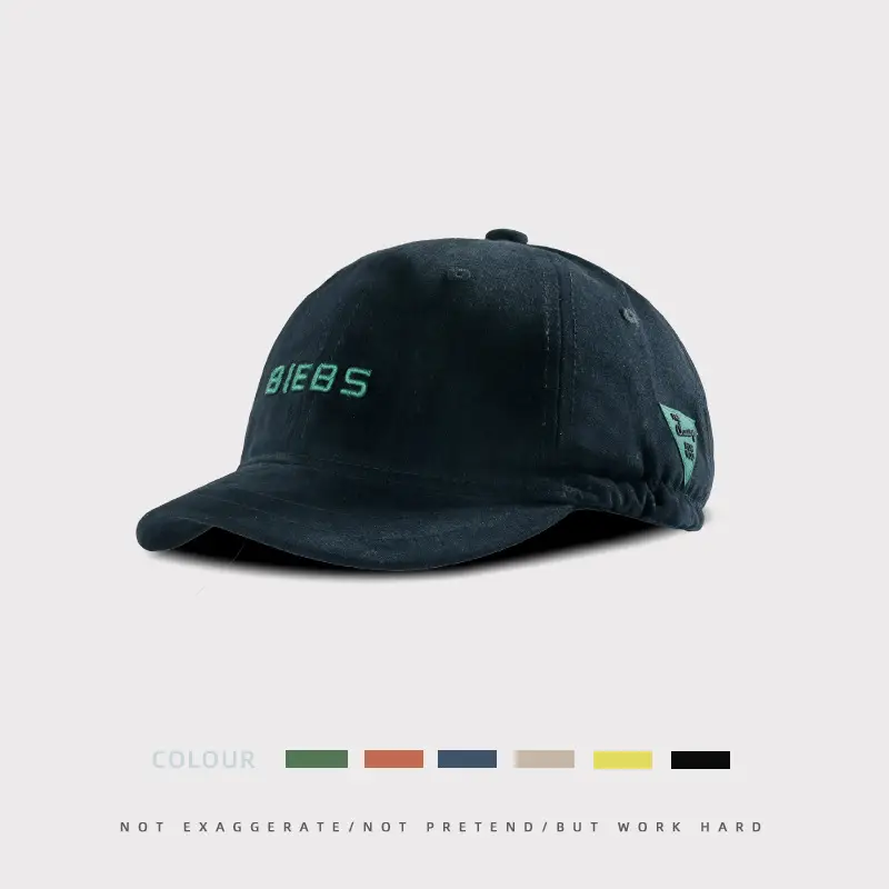 Women's Beige Baseball Cap with Blue Logo