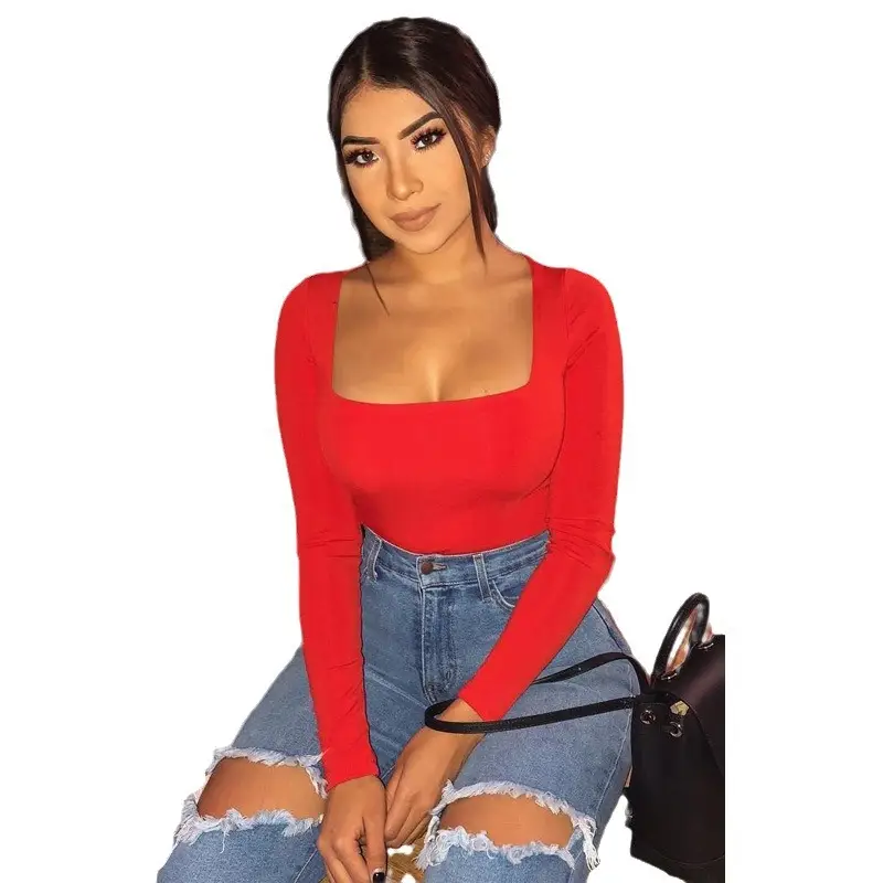 Aliexpress Elastic Slim Long Sleeve Top for Women