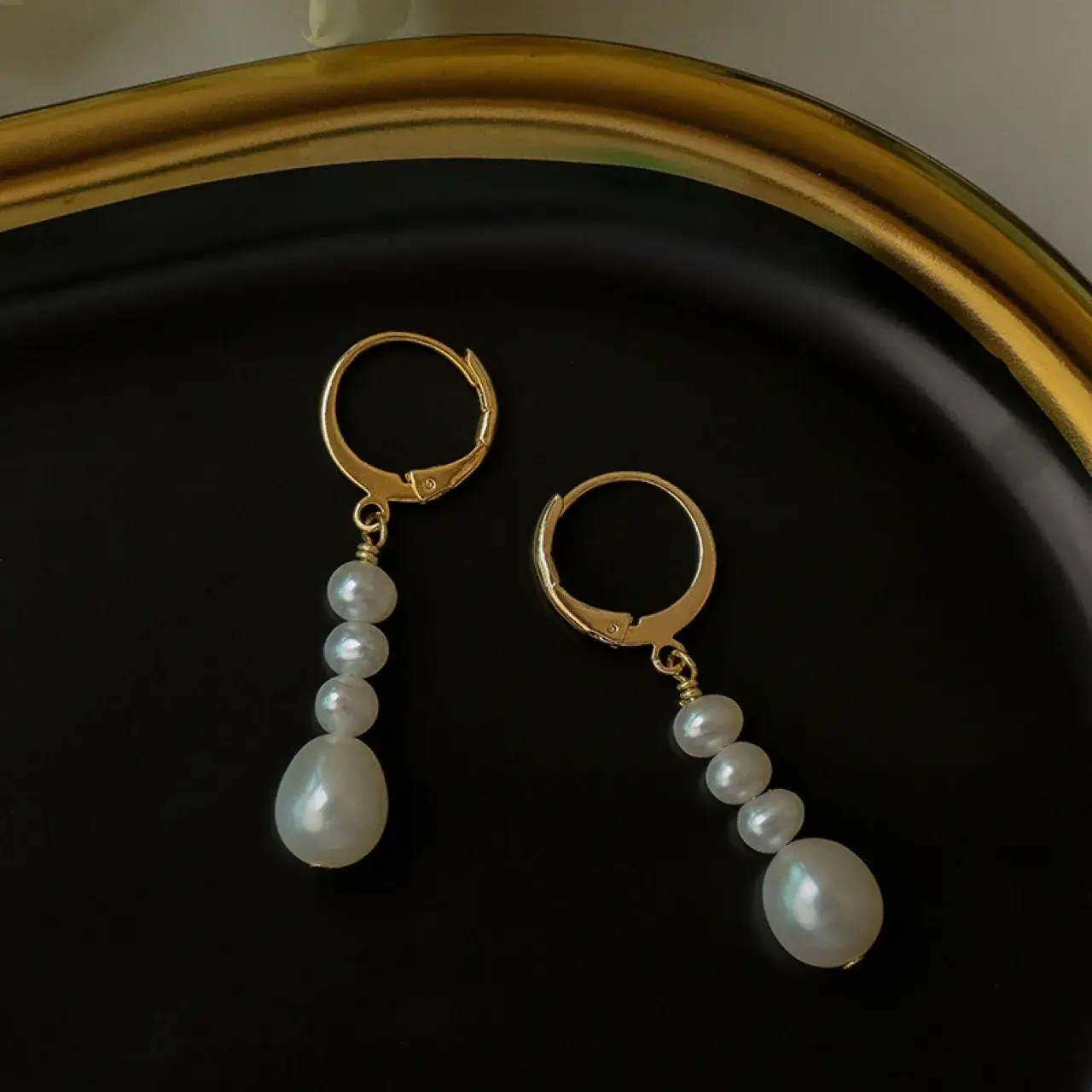 Natural Pearl Earrings for Women Summer Long Style - Image 2