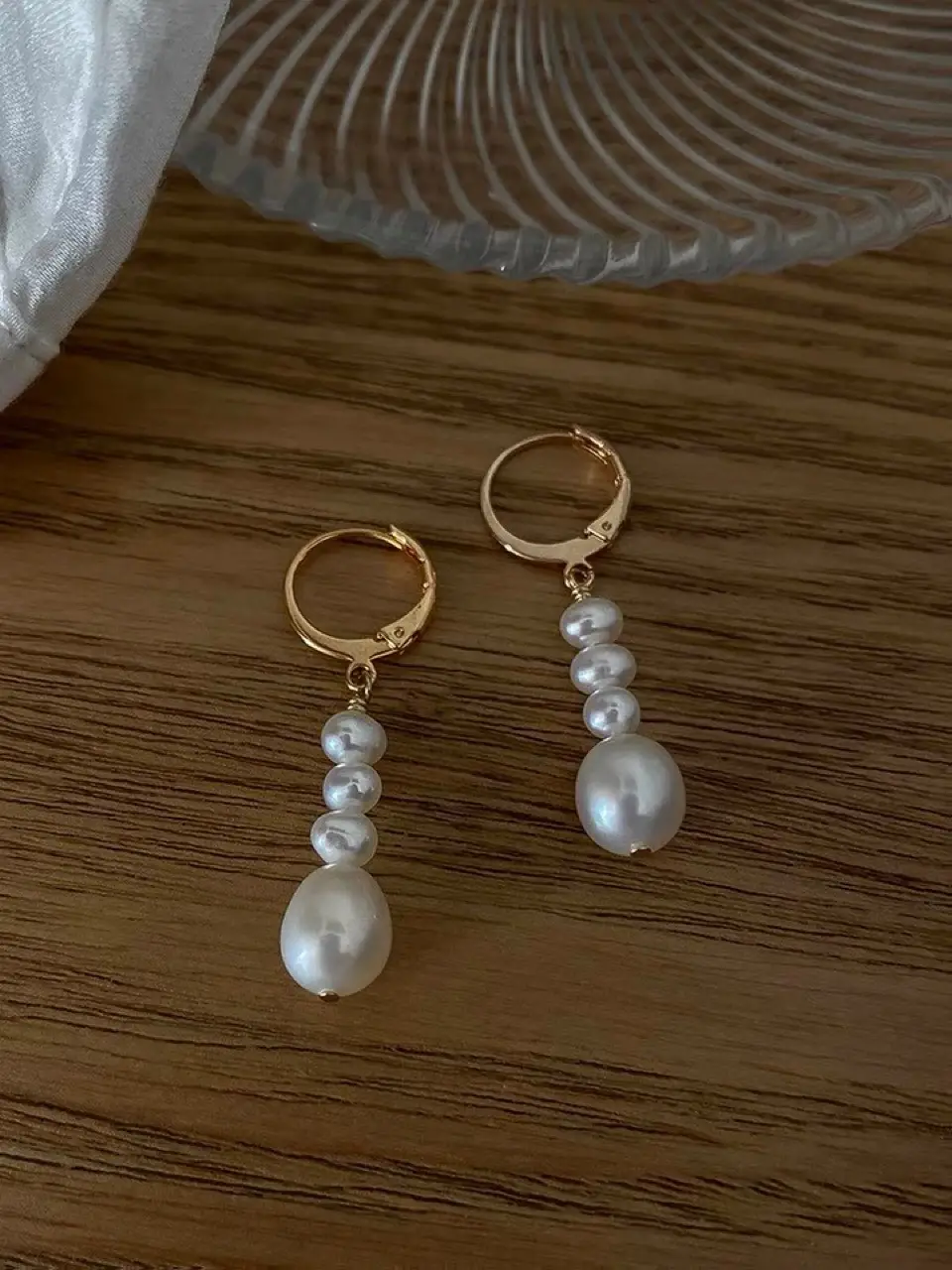 Natural Pearl Earrings for Women Summer Long Style — feature 1