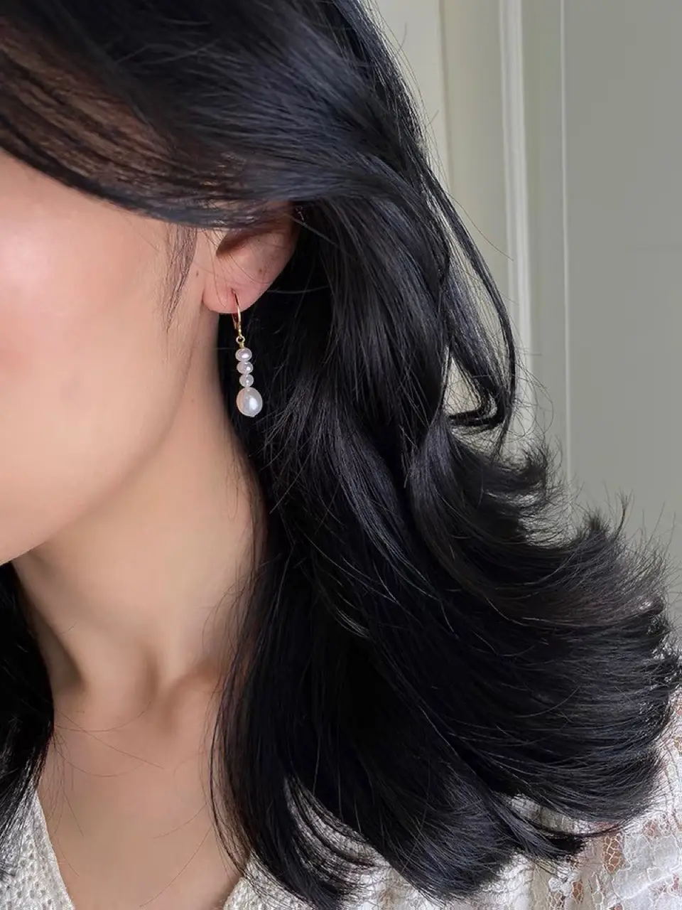 Natural Pearl Earrings for Women Summer Long Style — feature 4