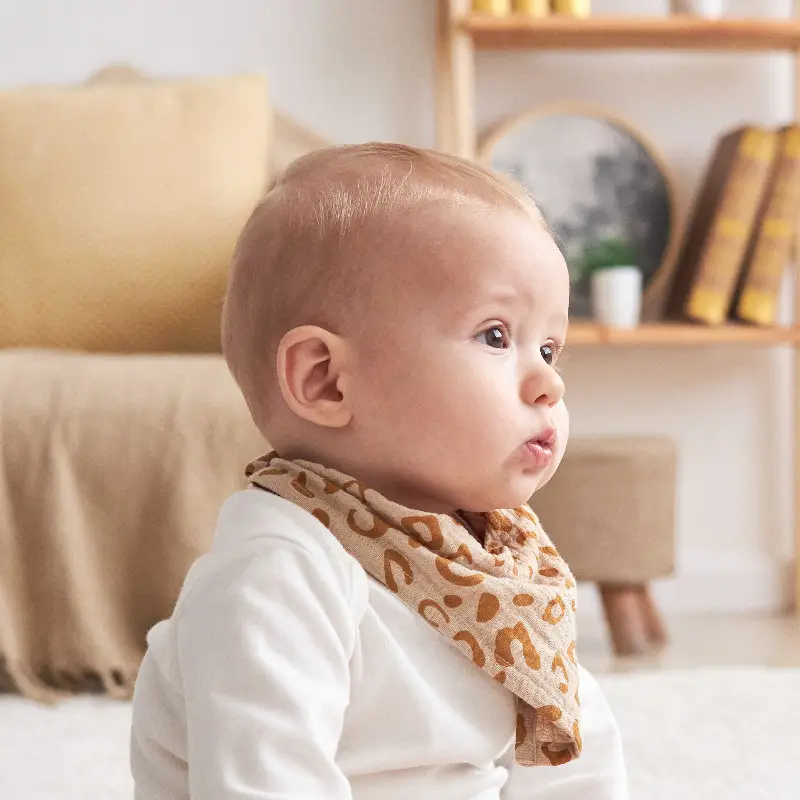 Baby Leopard Print Cotton Scarf for Boys Girls - Image 9