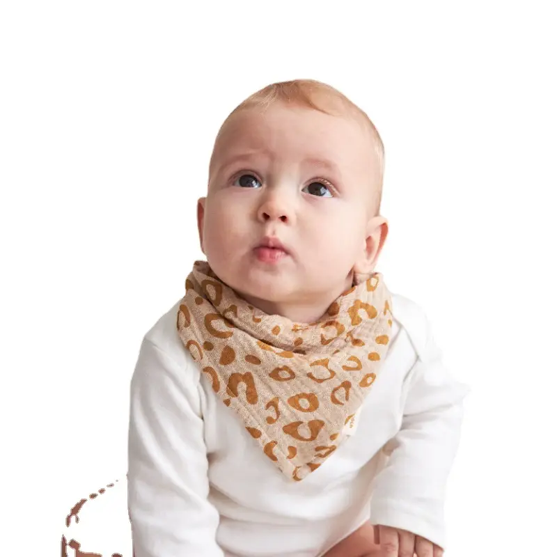 Baby Leopard Print Cotton Scarf for Boys Girls - Image 10