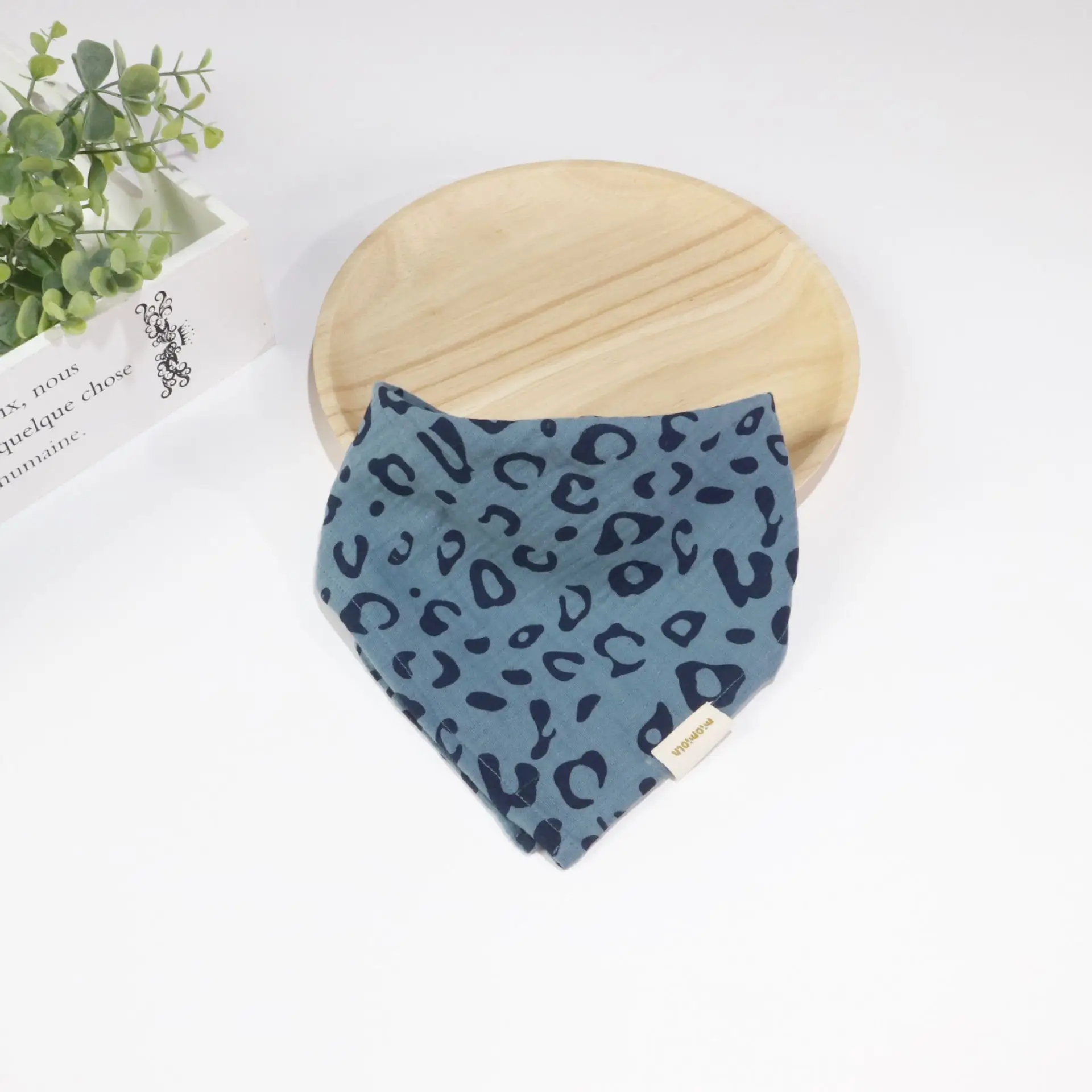 Baby Leopard Print Cotton Scarf for Boys Girls - Image 2