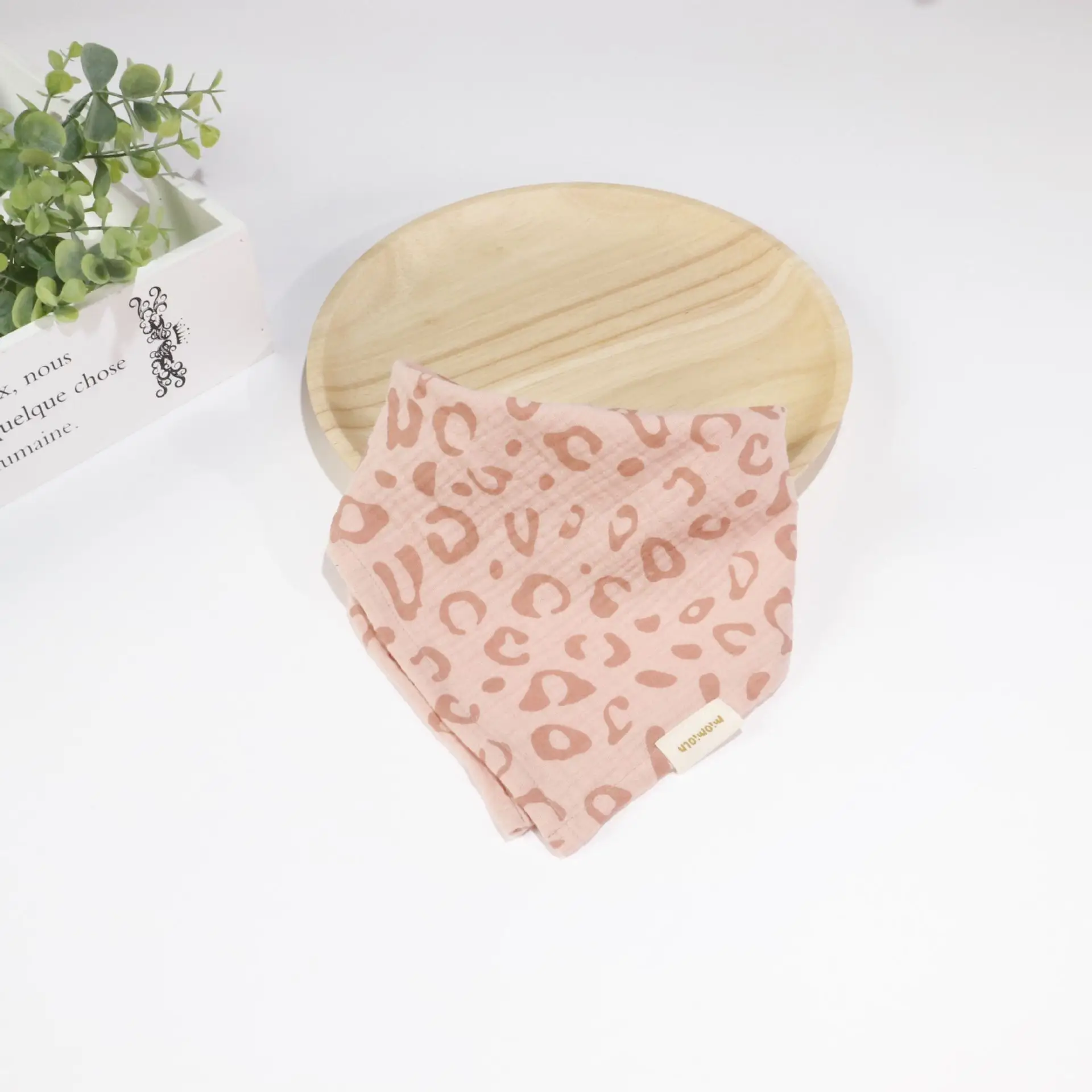 Baby Leopard Print Cotton Scarf for Boys Girls - Image 3