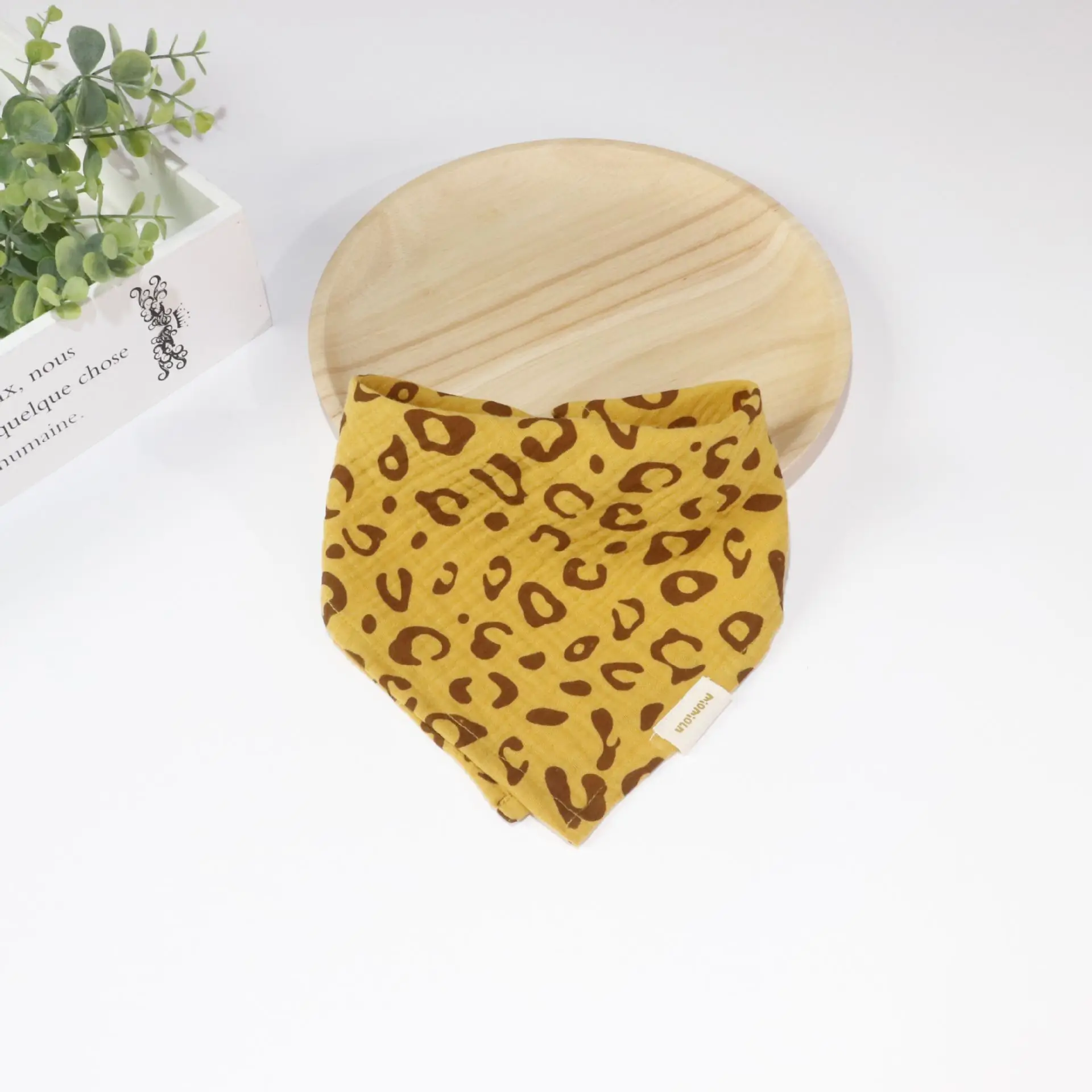 Baby Leopard Print Cotton Scarf for Boys Girls - Image 4