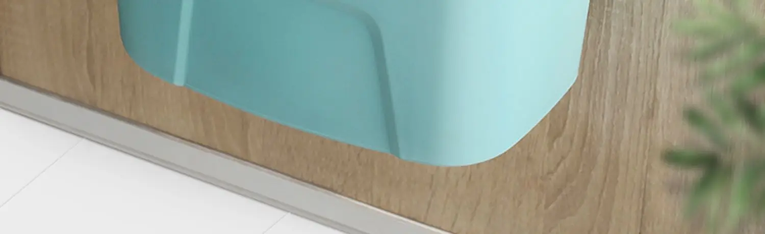 Meiya Wall-Mounted Plastic Trash Can Blue — feature 3